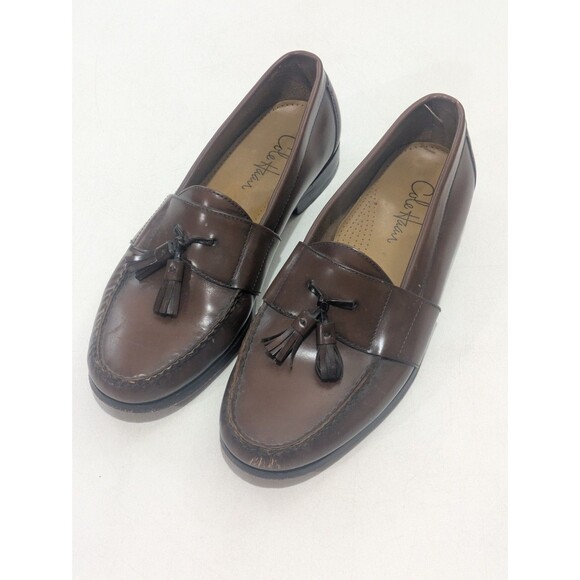 Cole Haan Brown Leather Tassel Loafers Men’s 9.5M Made in Italy main image 6